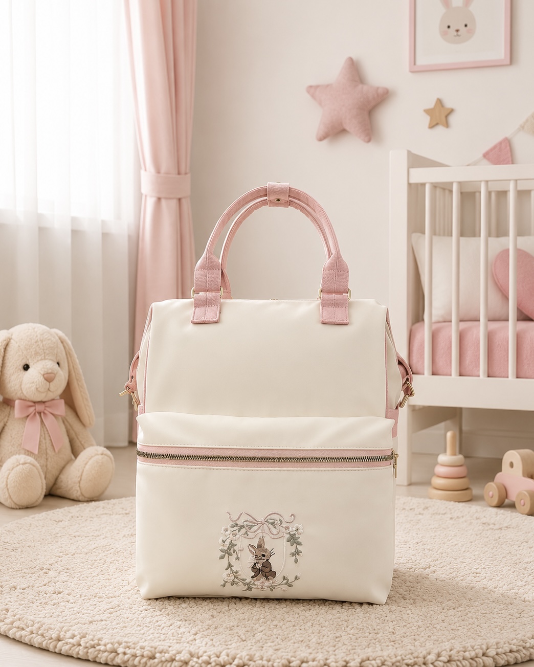 78368C59-149E-4560-A627-C4B4E52C06E9 کیف 3کاره هانا مدل bunny صورتی - تصویر 1