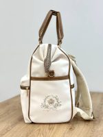 کیف 3کاره هانا مدل تدی و حلقه گل نسکافه ای