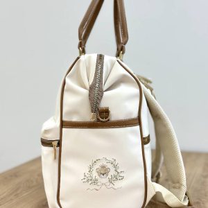 کیف 3کاره هانا مدل تدی و حلقه گل نسکافه ای