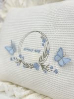 بالش تک طرح butterfly آبی - تصویر 3