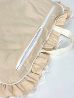 ست مسافرتی 3تیکه تدی و حلقه گل رنگ کارامل دانتل دار - تصویر 7